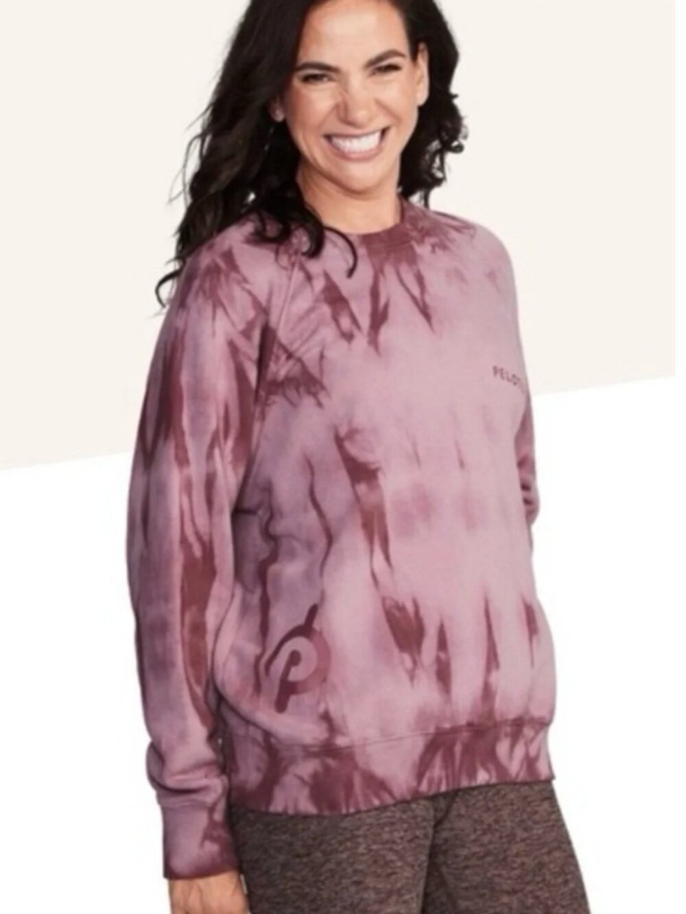 Spiritual Gangster Peloton Purple Tie Dye Sweatshirt size M